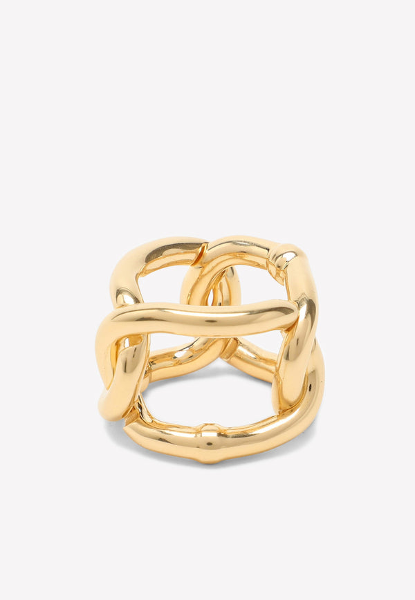 Bottega Veneta Chain Detail Ring Gold 707794VAHU0 8120