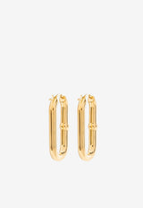Bottega Veneta Oval Hoop Earrings Gold 707795VAHU0 8120