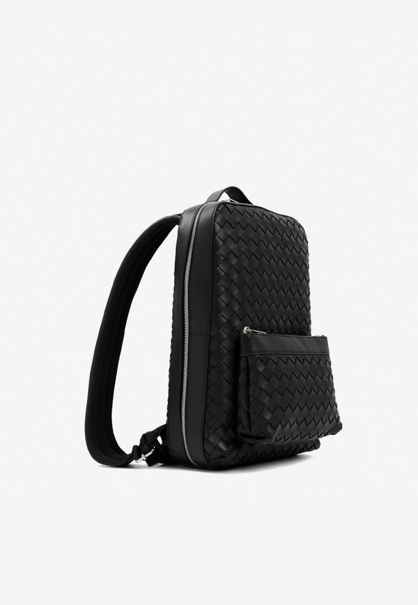 Bottega Veneta Classic Intrecciato Leather Backpack Black 710062V0E54 8803