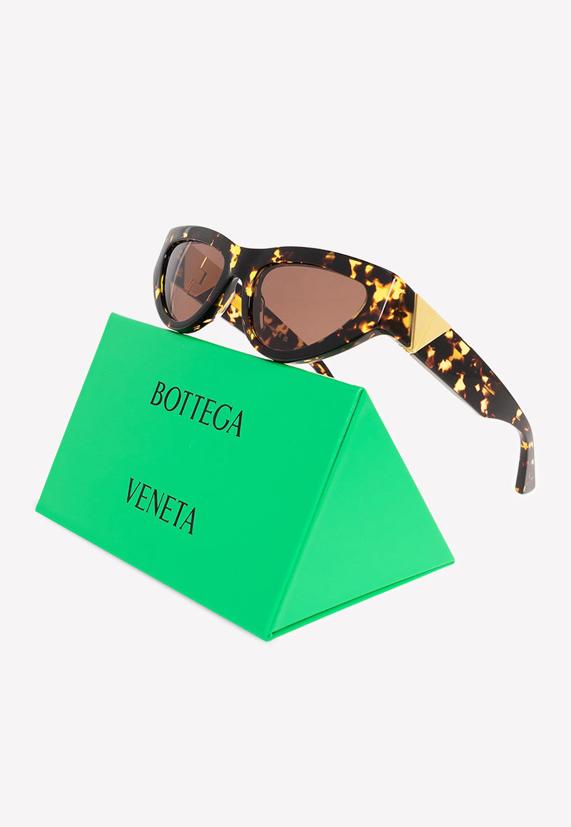 Bottega Veneta Angle Cat-Eye Sunglasses Brown 712689V2330 2819