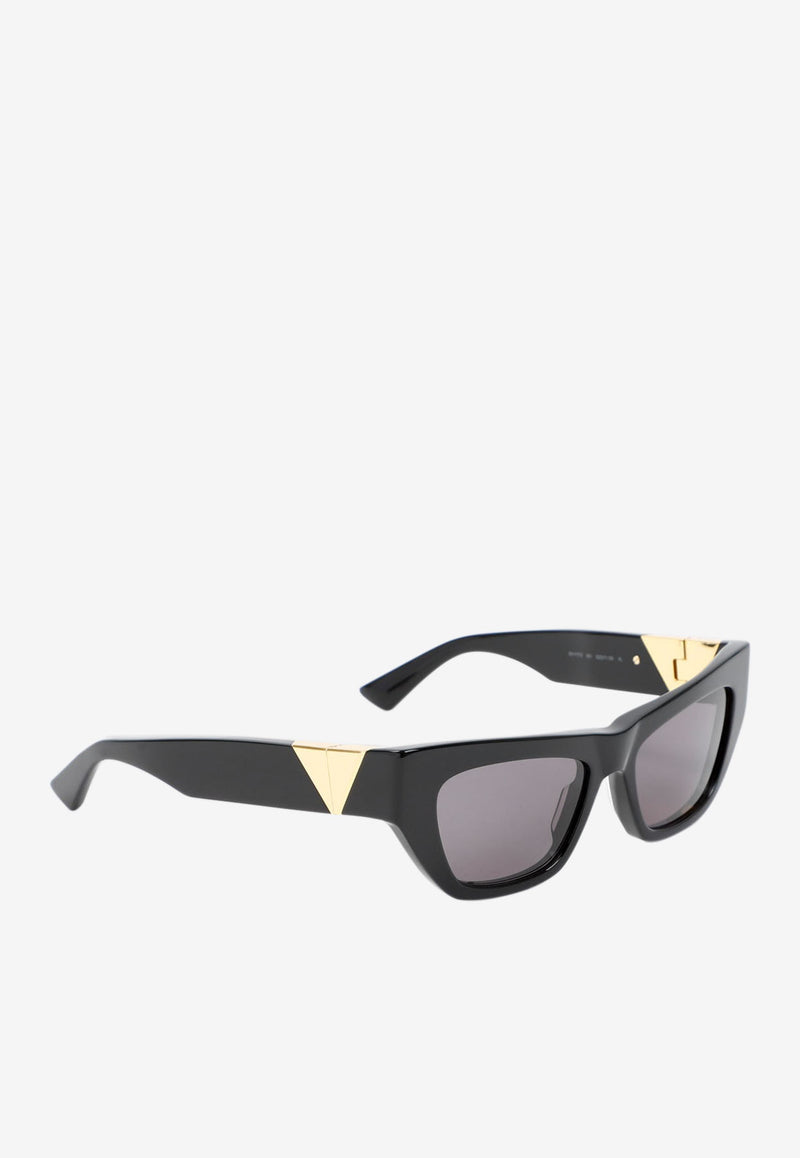 Bottega Veneta Angle Cat-Eye Sunglasses Black 712690V2330 1049