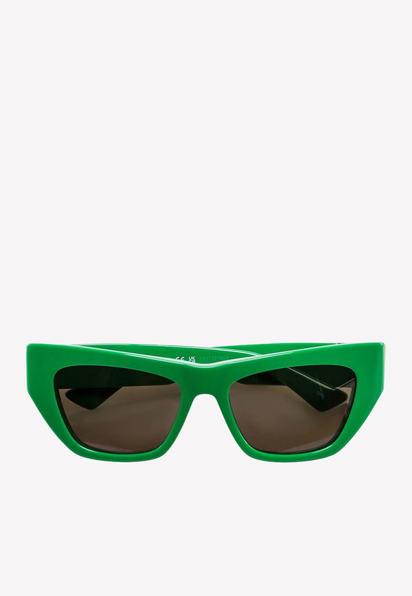 Bottega Veneta Angle Cat-Eye Sunglasses Green 712690V2330 3342