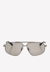Bottega Veneta Aviator Sunglasses Silver 712695V4450 1231