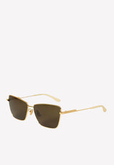 Bottega Veneta Classic Square Sunglasses Gold 712698V4450 1251