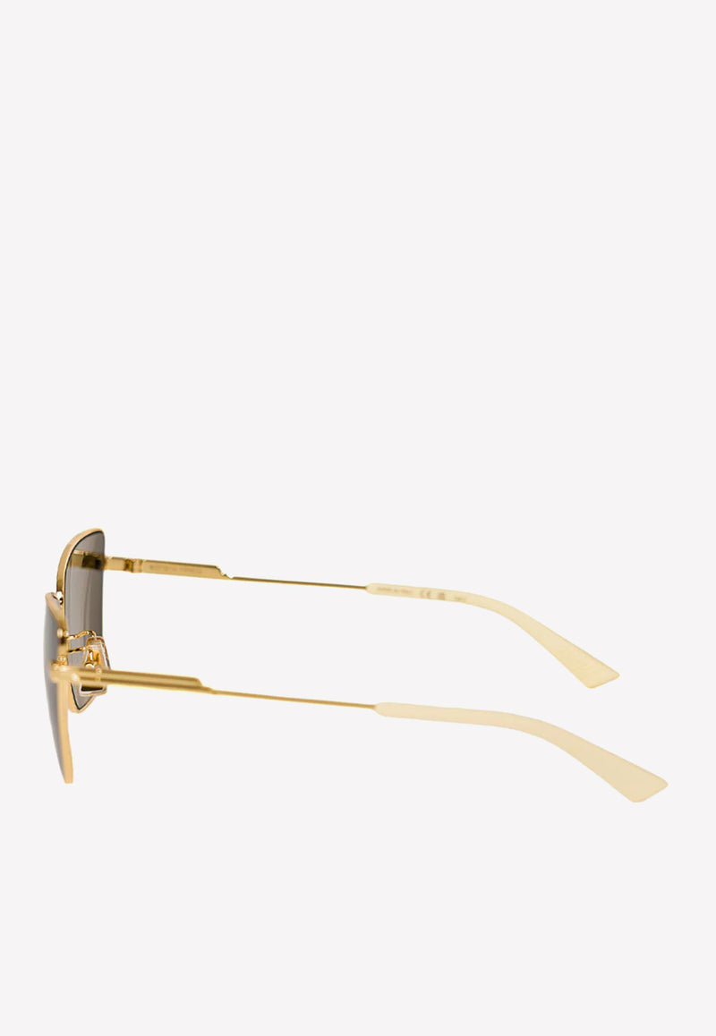 Bottega Veneta Classic Square Sunglasses Gold 712698V4450 1251