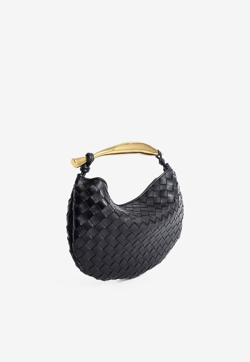 Bottega Veneta Sardine Top Handle Bag in Intrecciato Leather 716082VCPP1 1019 Black