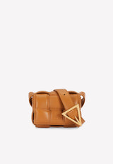 Bottega Veneta Mini Padded Cassette Shoulder Bag in Intreccio Leather Camel 716648VCQR1 2593