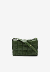 Bottega Veneta Cassette Crossbody Bag in Foulard Intreccio Leather 717089V2FY1 3150 Avocado