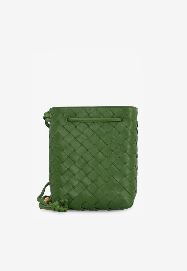 Bottega Veneta Small Bucket Bag in Intrecciato Leather 717432VCPP3 3141 Green