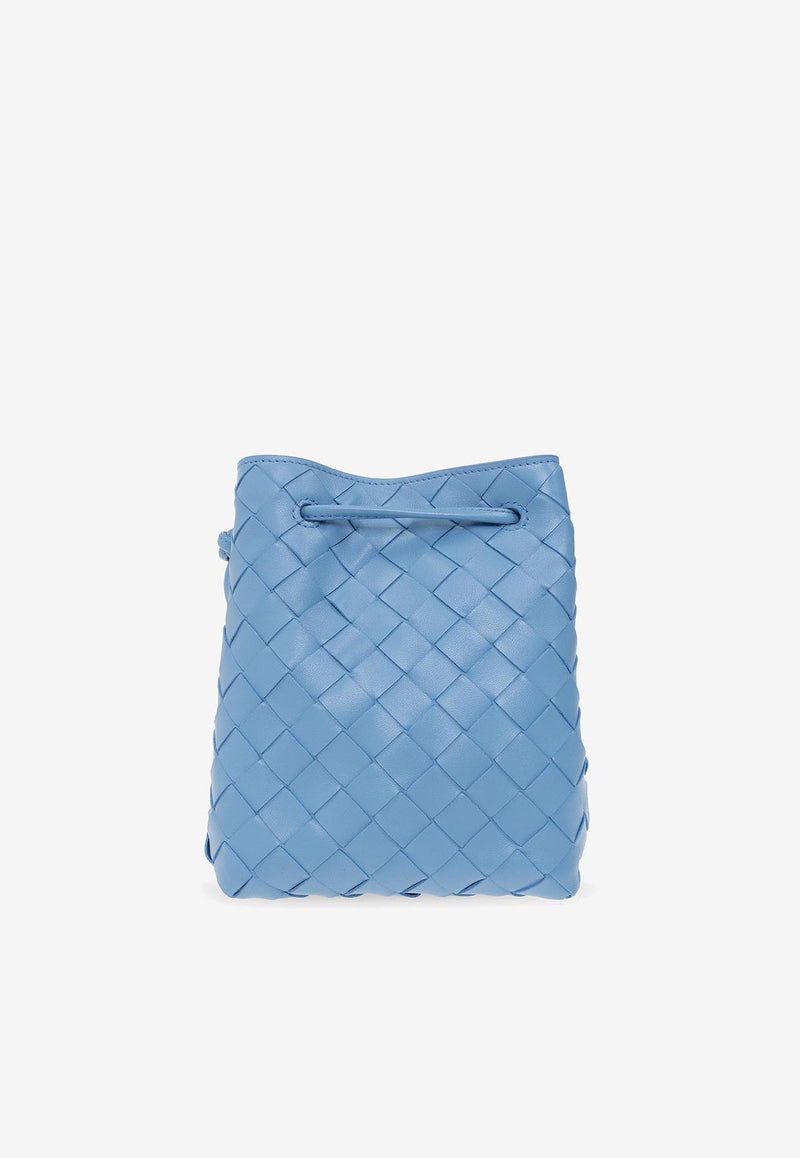 Bottega Veneta Small Bucket Bag in Intrecciato Leather 717432VCPP3 8546 Blue