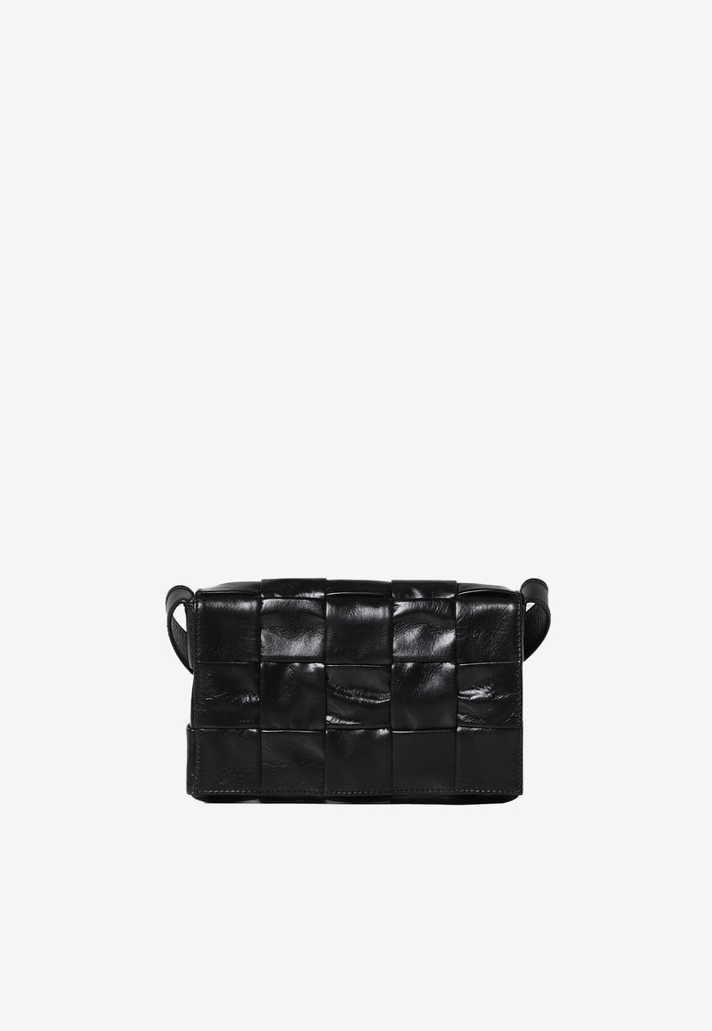 Bottega Veneta Cassette Bag in Intrecciato Calf Leather Black 717587VCQ71 8803