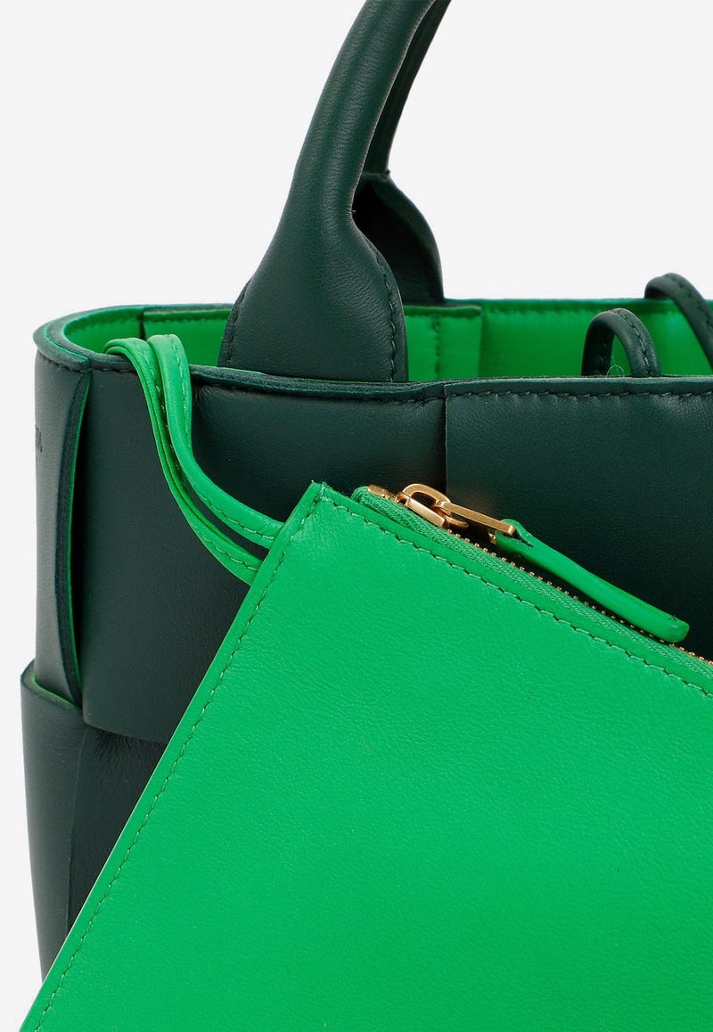 Bottega Veneta Intreccio Leather Top Handle Bag Raintree 729029VMAY3 3038