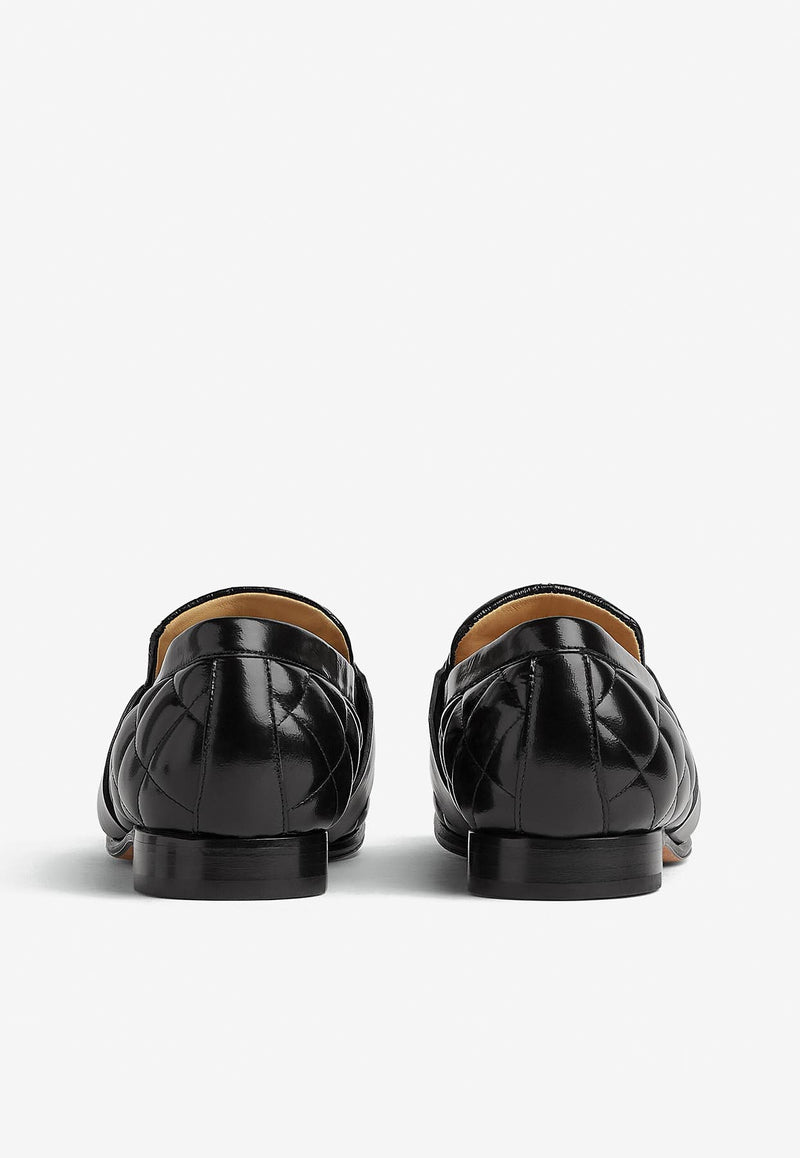 Bottega Veneta Monsieur Quilted Leather Loafers Black 729878V2O10 1000