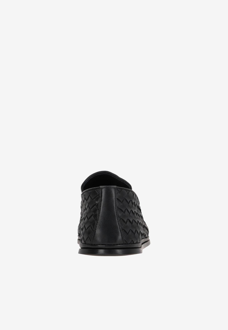 Bottega Veneta Intrecciato Leather Loafers Black 730275V2ED0 1000