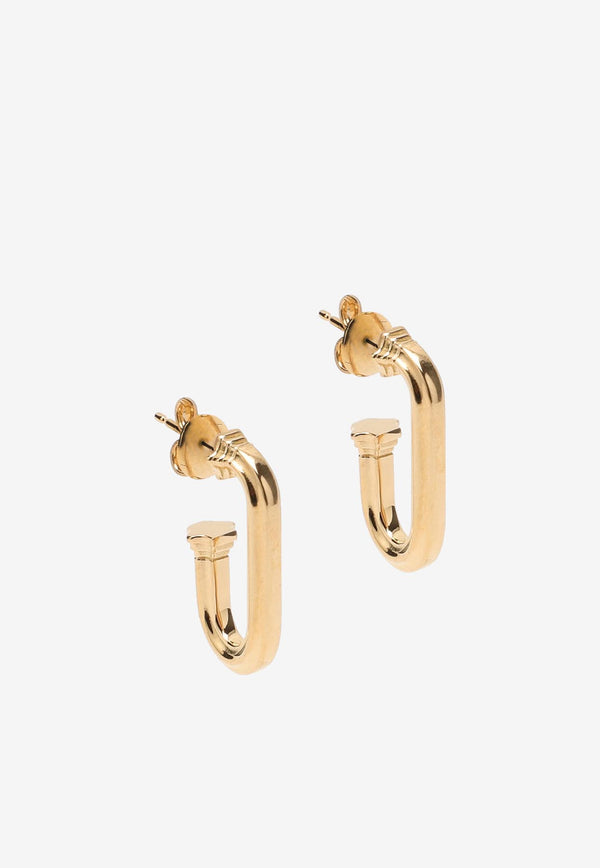 Bottega Veneta Pillar Hoop Earrings 731895VAHU0 8120 Gold