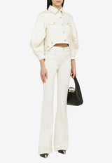 Alexander McQueen High-Waist Flared Jeans White 733302QMAB7/M_ALEXQ-9015