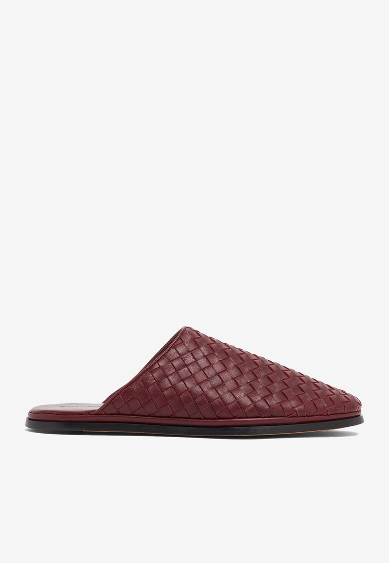 Bottega Veneta Intrecciato Leather Mules 734546V2ED0 2226 Burgundy