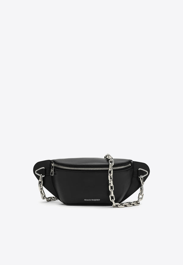 Alexander McQueen Leather Chain Belt Bag Black 7353171AAJO/M_ALEXQ-1000