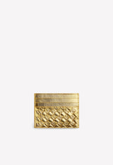 Bottega Veneta Intrecciato Cardholder in Metallic Leather 736277V2QZ1 8472 Gold