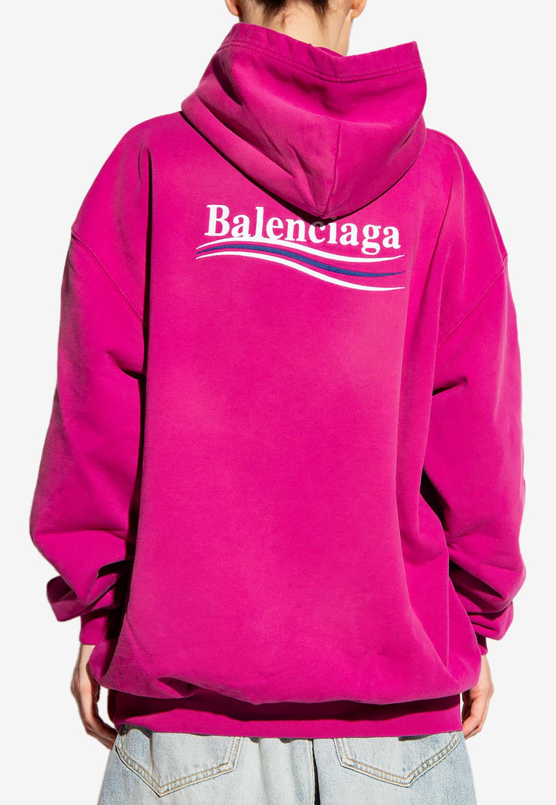 Balenciaga Logo Embroidered Oversized Hoodie 578135 TKVI9-5282 Pink