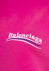 Balenciaga Logo Embroidered Oversized Hoodie 578135 TKVI9-5282 Pink