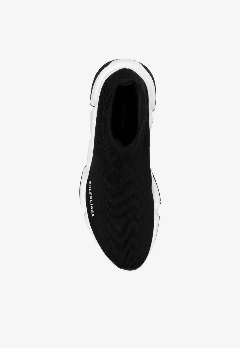 Balenciaga Speed Stretch Knit Slip-On Sneakers 587280 W2DBQ-1015 Black