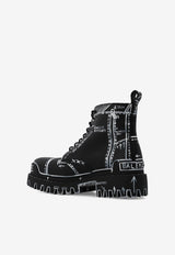 Balenciaga Strike L20 Leather Boots 589338 WBEF2-1090 Black
