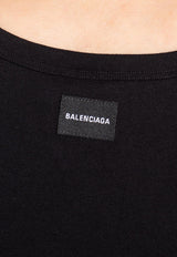 Balenciaga Logo Patch Tank Top 657395 4A8B8-1000 Black