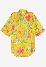 Balenciaga Floral Print Oversized Shirt 658965 TMLB1-7200 Multicolor
