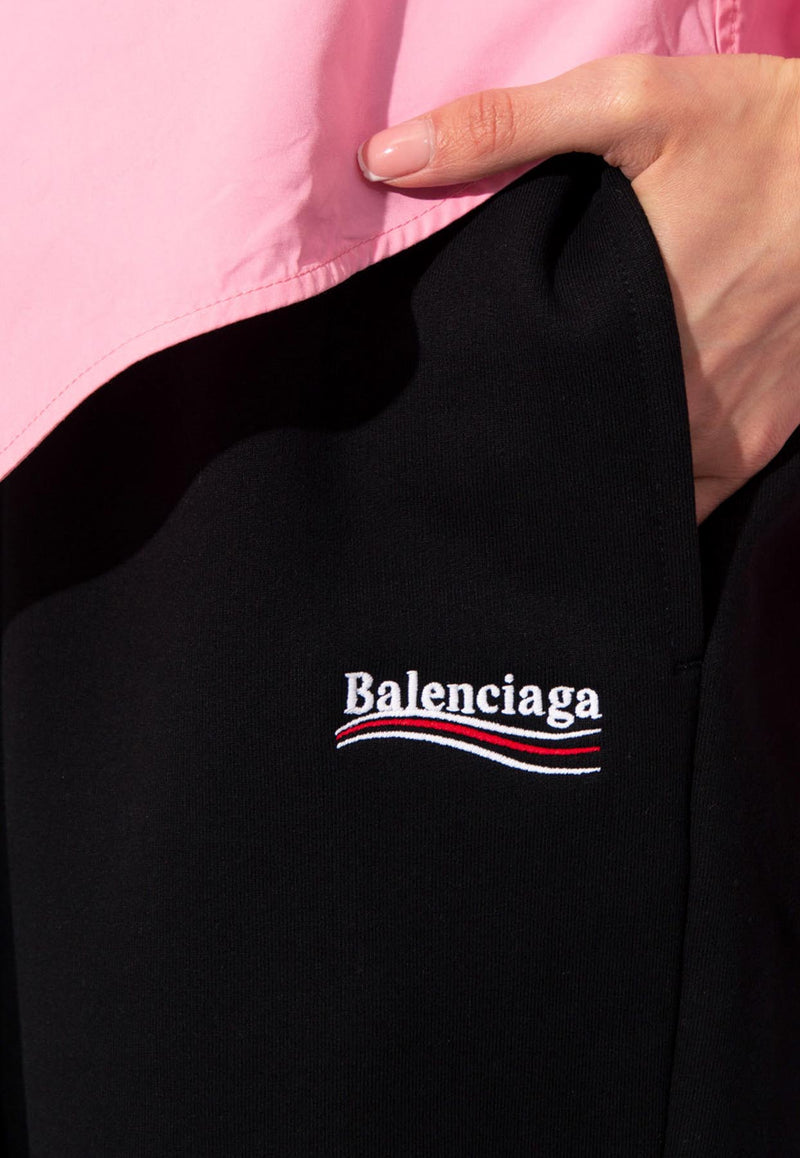 Balenciaga Political Campaign Vintage Track Pants Black 674594 TKVI9-0107
