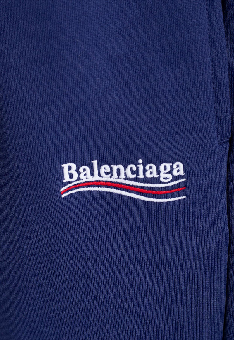 Balenciaga Political Campaign Vintage Track Pants Navy 674594 TKVI9-0119