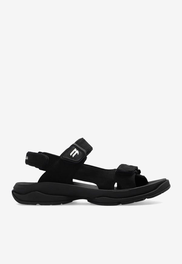 Balenciaga Tourist Open-Toe Sandals Black 706279 W2CCA-1000