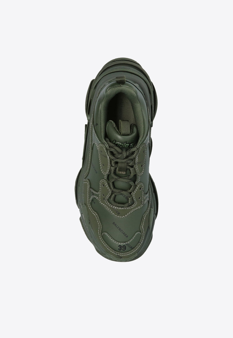 Balenciaga Triple S Low-Top Logo Sneakers Green 524039 W2FA1-3510