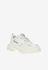 Balenciaga Triple S Low-Top Logo Sneakers White 524039 W2FA1-9010