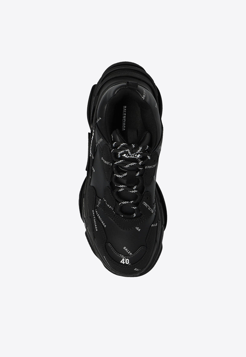 Balenciaga Triple S Low-Top Sneakers Black 524039 W2FA9-1081