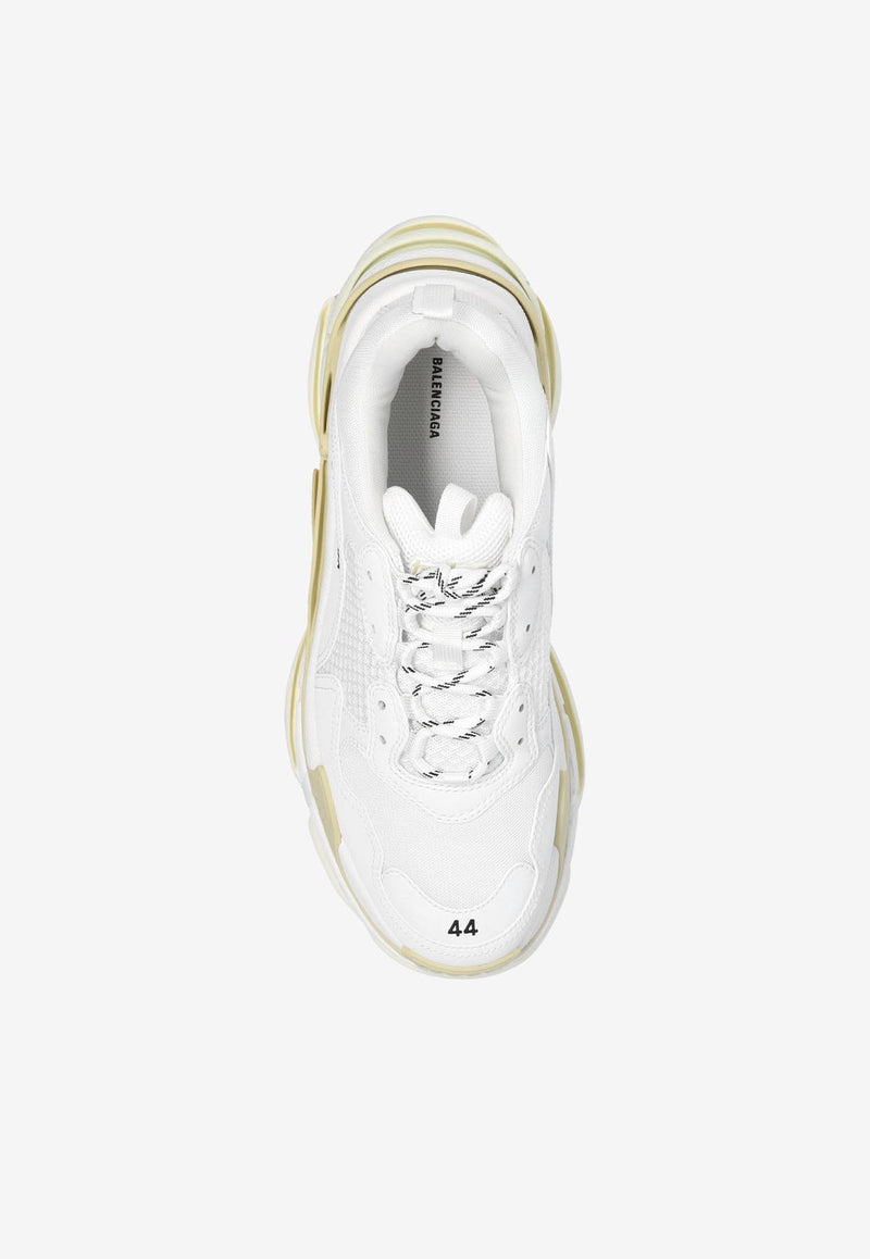 Balenciaga Triple S Low-Top Sneakers in Double Foam and Mesh White 534217 W2CA1-9000