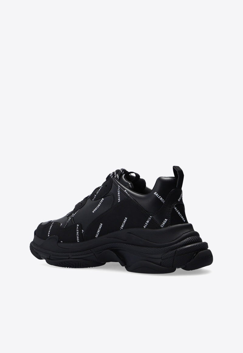 Balenciaga Triple S Low-Top Logo Sneakers Black 536737 W2FA1-1090