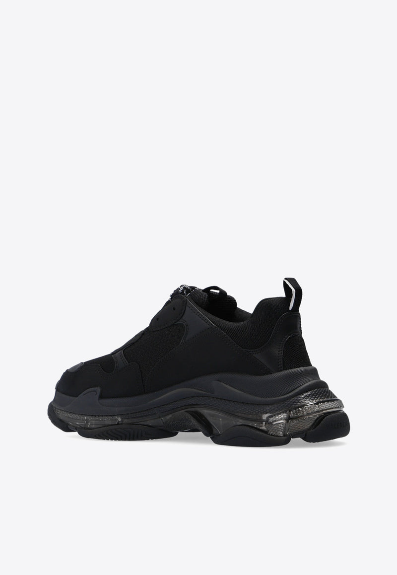 Balenciaga Triple S Clear Sole Sneakers Black 541624 W2FB1-1000