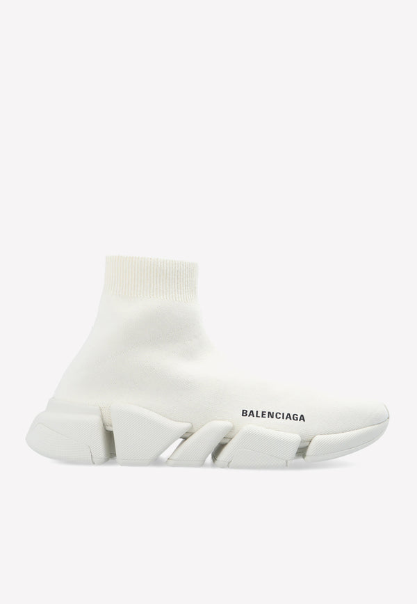 Balenciaga Speed 2.0 Stretch Knit Sneakers 617196 W2DB1-9015 Cream