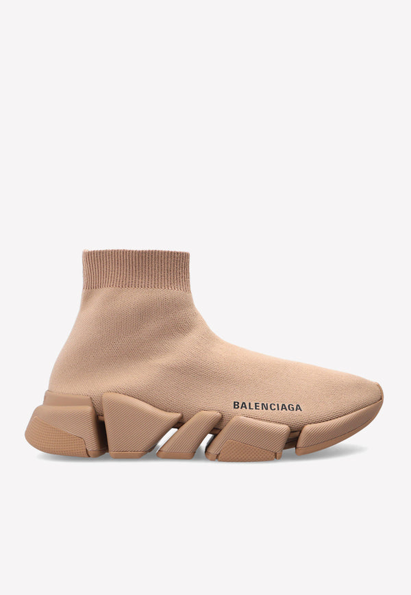 Balenciaga Speed 2.0 Stretch Knit Sneakers 617196 W2DB1-9710 Beige