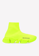 Balenciaga Speed 2.0 Stretch Knit Sneakers 617196 W2DBH-7204 Yellow