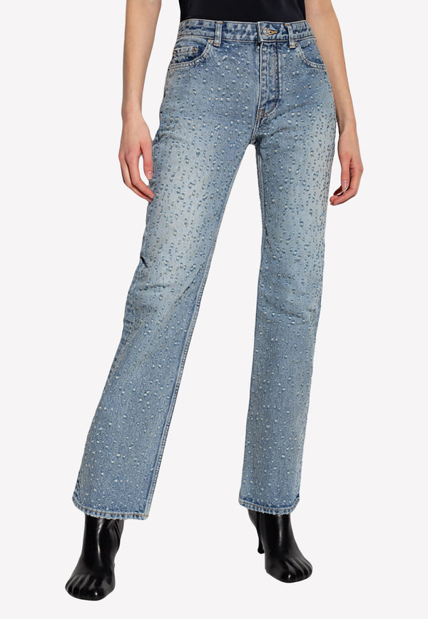 Balenciaga Distressed Slim Jeans 681734 TJW60-4012 Blue