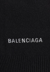 Balenciaga Logo Sweater in Cashmere 682004 T4124-1000 Black