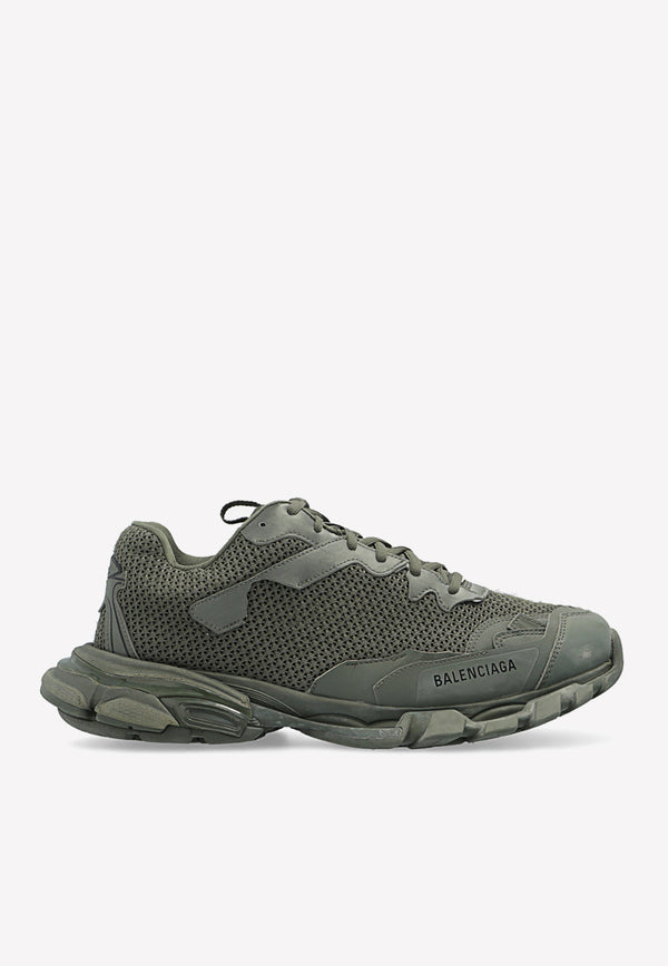 Balenciaga Track.3 Low-Top Sneakers in Mesh and Nylon Green 700875 W3RF1-3210