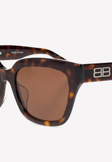 Balenciaga Rive Gauche D-Frame Sunglasses 703437 T0001-7623 Brown