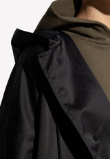 Balenciaga Long Oversized Coat in Tech Fabric 725354 TNO37-1000 Black