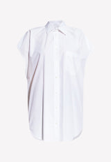 Balenciaga Oversized Sleeveless Shirt 725394 TYB18-9000 White