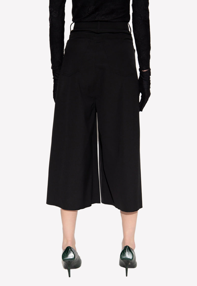 Balenciaga Culotte Pants in Virgin Wool 725514 TNT11-1000 Black
