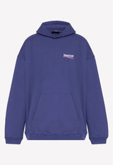 Balenciaga Logo Hooded Sweatshirt 620973 TKVI9-1195 Navy