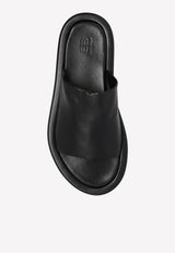 Balenciaga Ease Leather Slides Black 694631 WA2M0-1000